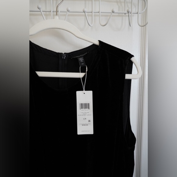 NWT Eileen Fisher Velvet Wide-Leg Jumpsuit - Picture 8 of 8